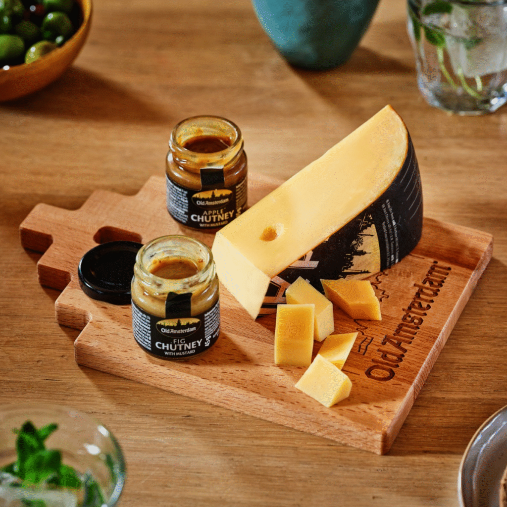 Old Amsterdam kaas met chutney